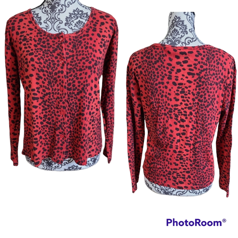 Vintage Victoria's Secret Leopard Cardigan